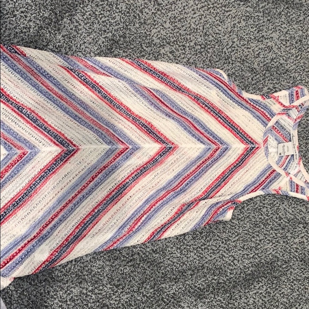 Red white and blue patterned tank top